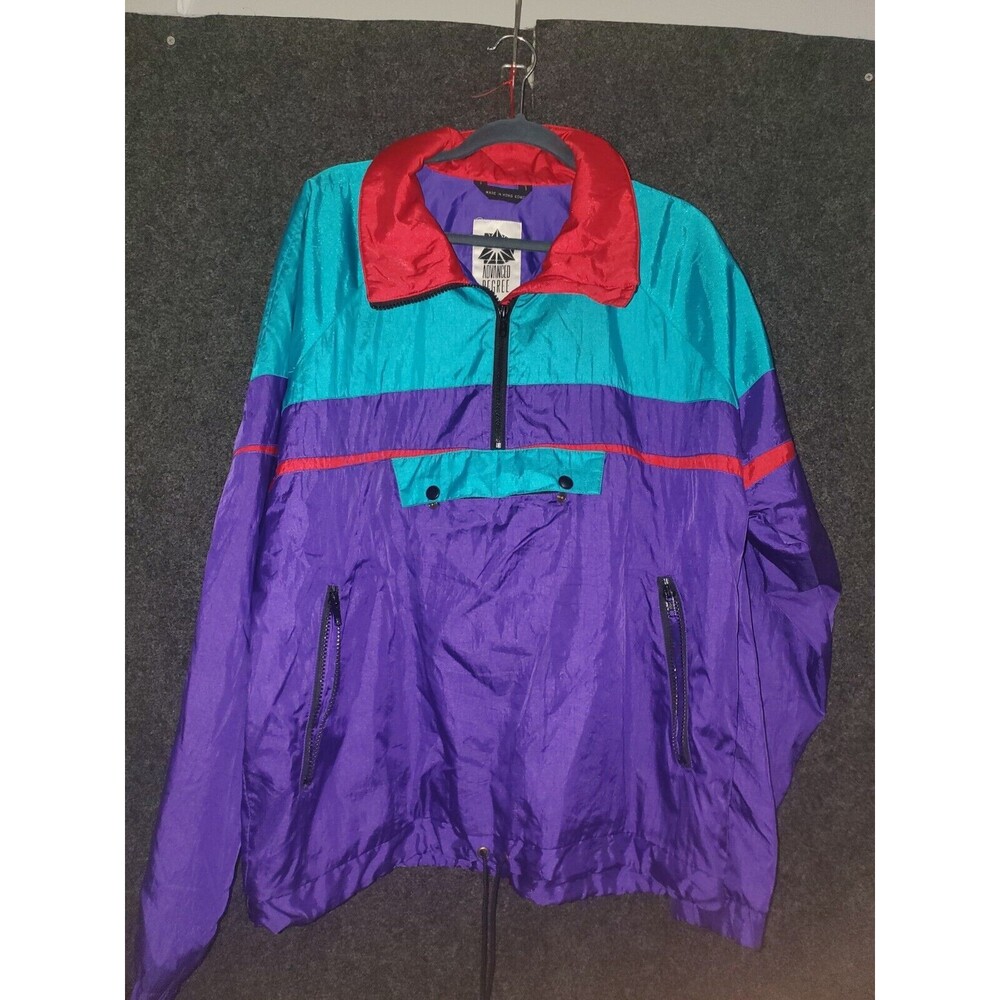 vntg 90s  Advanced Degree 1/4 Zip Pullover Size Large Made In Hong Kong